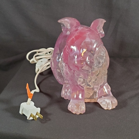 Pink Acrylic Bunny Lamp - Picture 2 of 7